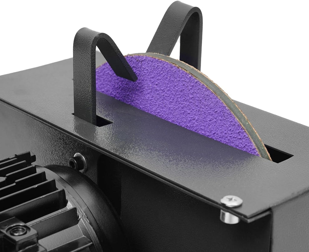 Lawn Mower Blade Sharpener Electric, Mower Blade Sharpener with Sandpapers, Heavy-Duty Sharpening Machine for Pruners Scissors Axes Machetes Hedge Shears Repairs Hones Maintains Edges (9in)