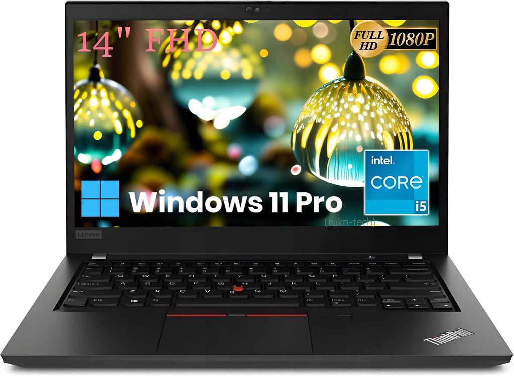 Lenovo ThinkPad T490 Laptop 14' FHD Laptop Computer Win11 Pro, 8th Gen Intel Core i5, 16GB DDR4 RAM, 256GB SSD, Type-C, WiFi, Bluetooth, Camera (Renewed)