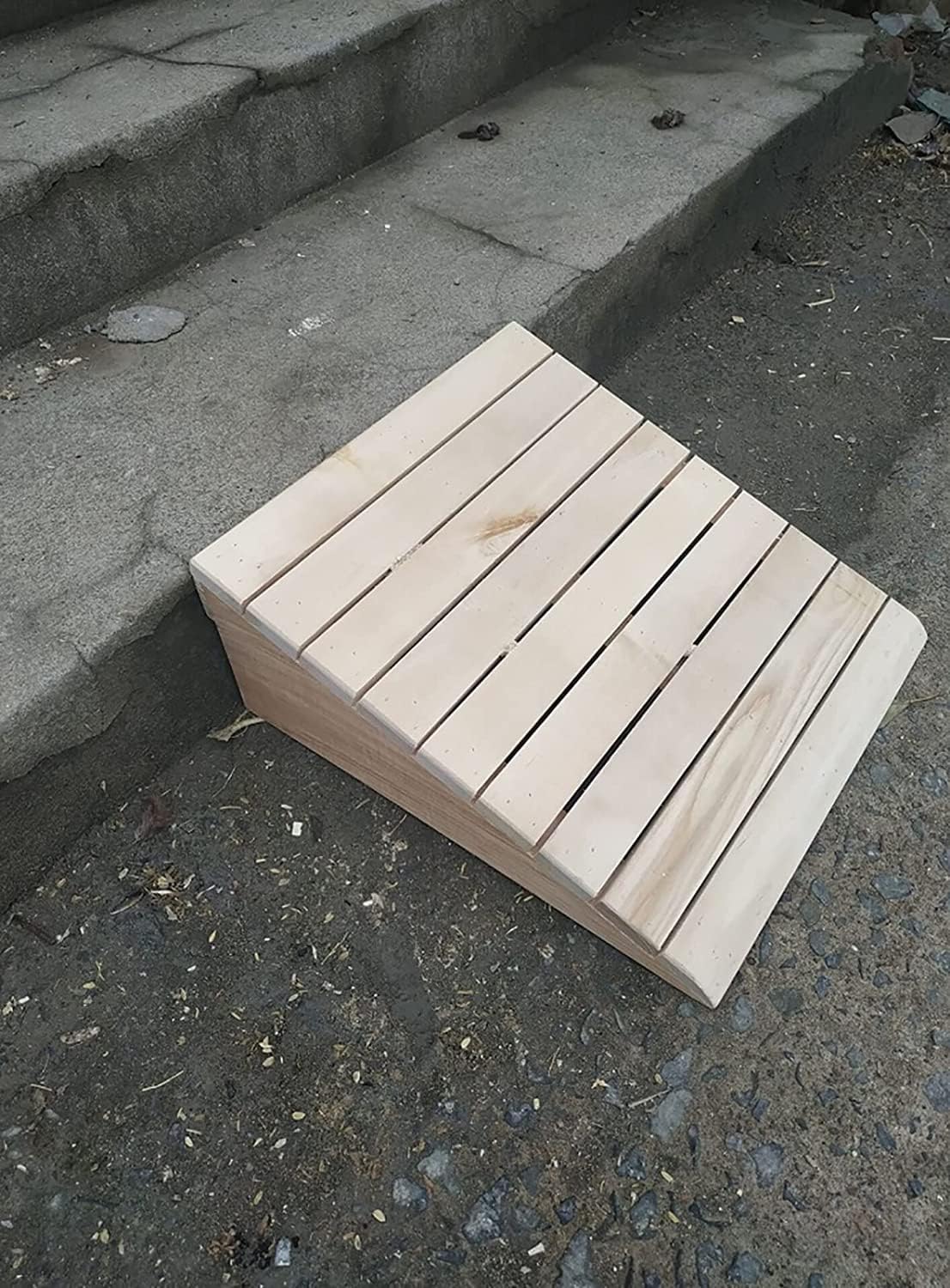 Wooden Transition Ramp for Front/Back Door Steps, Porch Entrance Threshold Ramps (Size : 8cm/3inch)