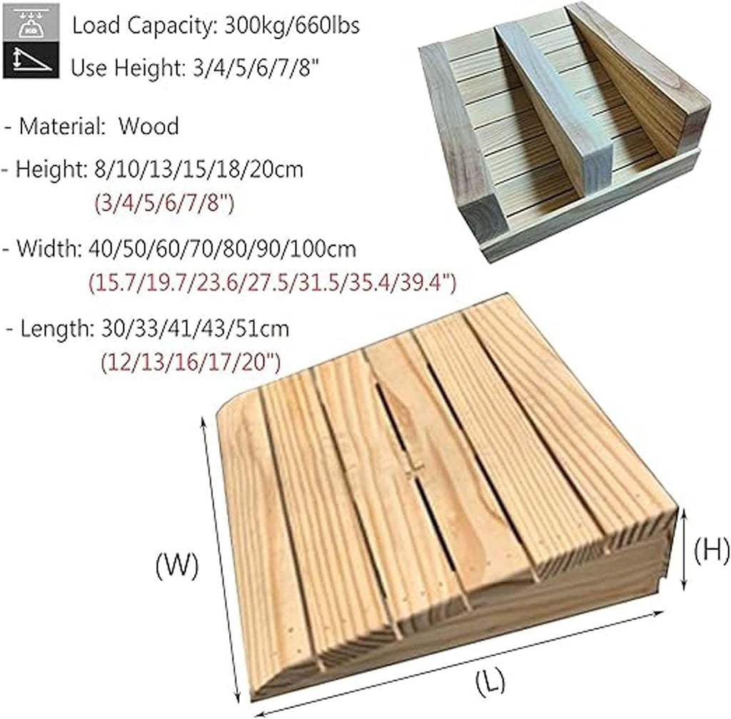Loading Ramps, Threshold Ramp, Rise Wooden Threshold Ramps for Doorways, Non Slip Curb Ramp for Pets/Kids/Elderly/Disabled Entryway Ramp Wheelchair Ramp