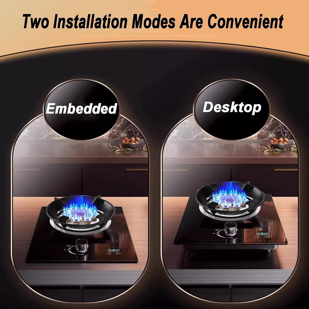 Gas Cooker,Single-burner nine-cavity dual-use, 8.5kW timer gas stove,for Family Restaurants Food Stalls(NG)