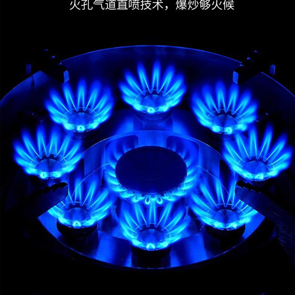 Gas Stove 1 Burner,7.2KW Nine-Cavity High-fire Timer,Gas/LP Gas Conversion Stove,Stainless Steel Indoor Regulators,with Flameout Protection,for Home Kitchen(LPG)