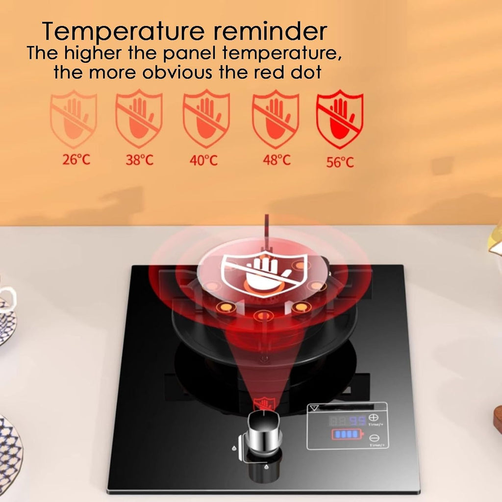 Gas Hob, Gas Cooker Desktop and Embedded 5.2kw NG/5kw LPG Gas Stove, Gas Cooktop with Flame Failure Protection, Single Burner for Home Camping Outdoor(NG)