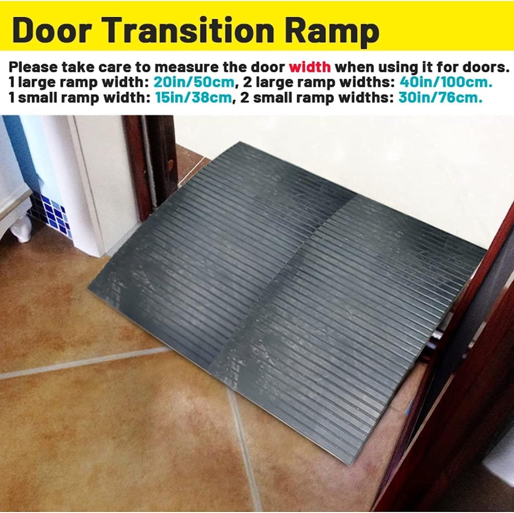 Curb ramp Bridge Ramp for Get in and Out of Houses, Rubber Threshold Ramps for Wheelchairs/Walkers, Non Slip Indoor Outdoor Patio Transition Ramp (Size : 50 * 91 * 8Cm(19.7 * 35.8 * 3.1Inch))