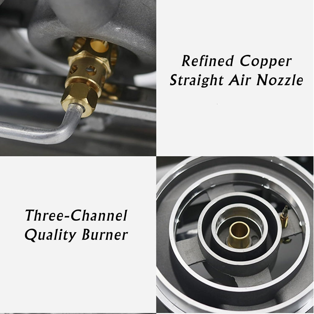 Propane Stove,2 Burners Portable Propane Stove,24566.4BTU High Power Stainless Steel Gas Cooktop for Kitchen Outdoor Camping RV and Apartments (Color : NG, Size : Style 2)