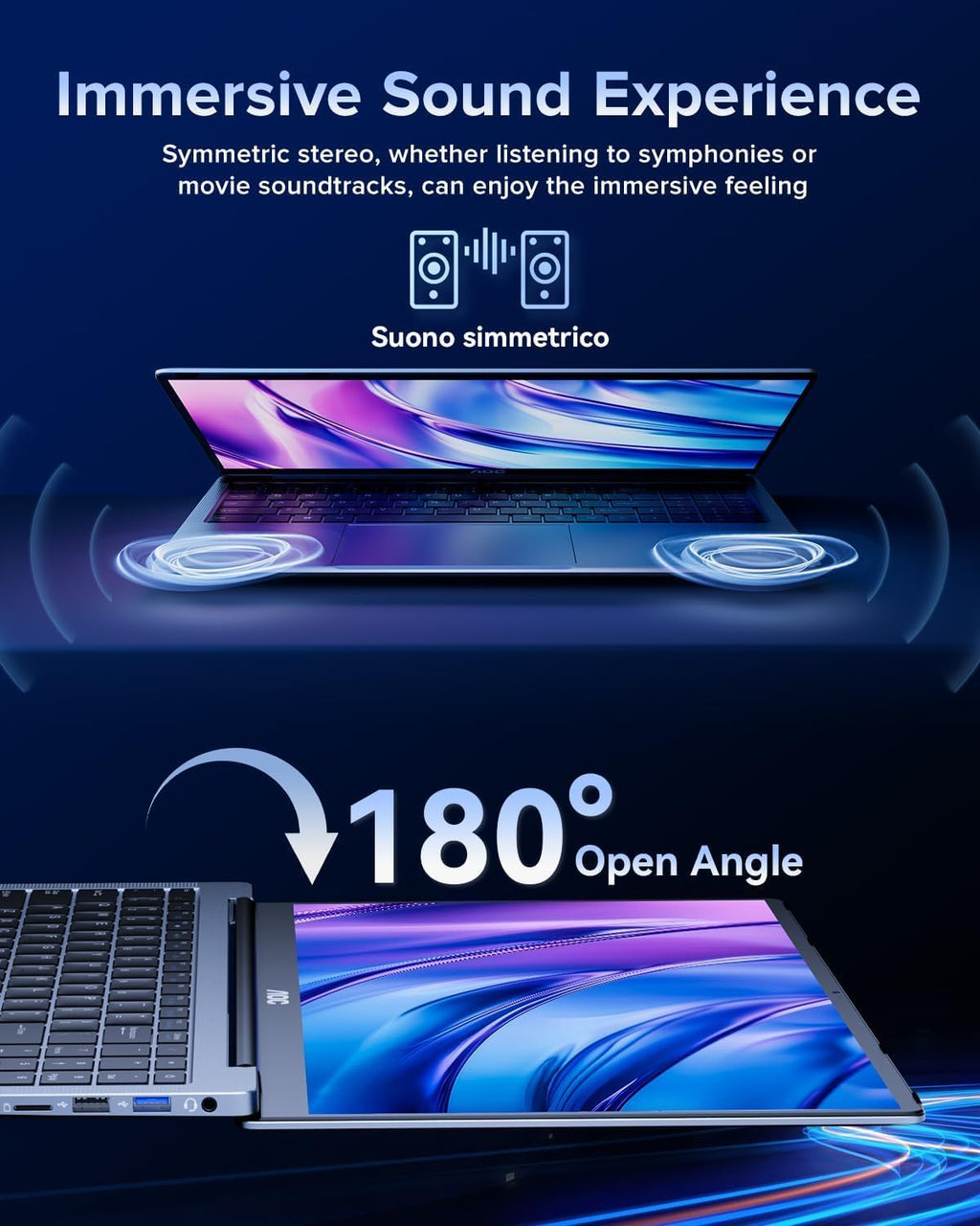AOC Laptop Computer 16GB RAM 512GB SSD Laptops 15.6 Inch FHD Screen Premium Laptop with Intel N95 Processor(Up to 3.4GHz) Windows 11 Laptop Computer, Light&Thin, Metal Shell, Webcam, Type-C, USB3.2