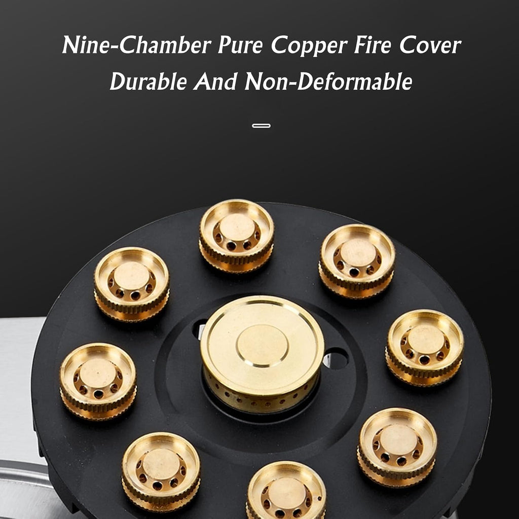 Propane Stove,2 Burners Portable Propane Stove,Stainless Steel Gas Cooktop,Maximum 17742.4BTU Suitable for Home and Commercial Kitchens (Color : NG)