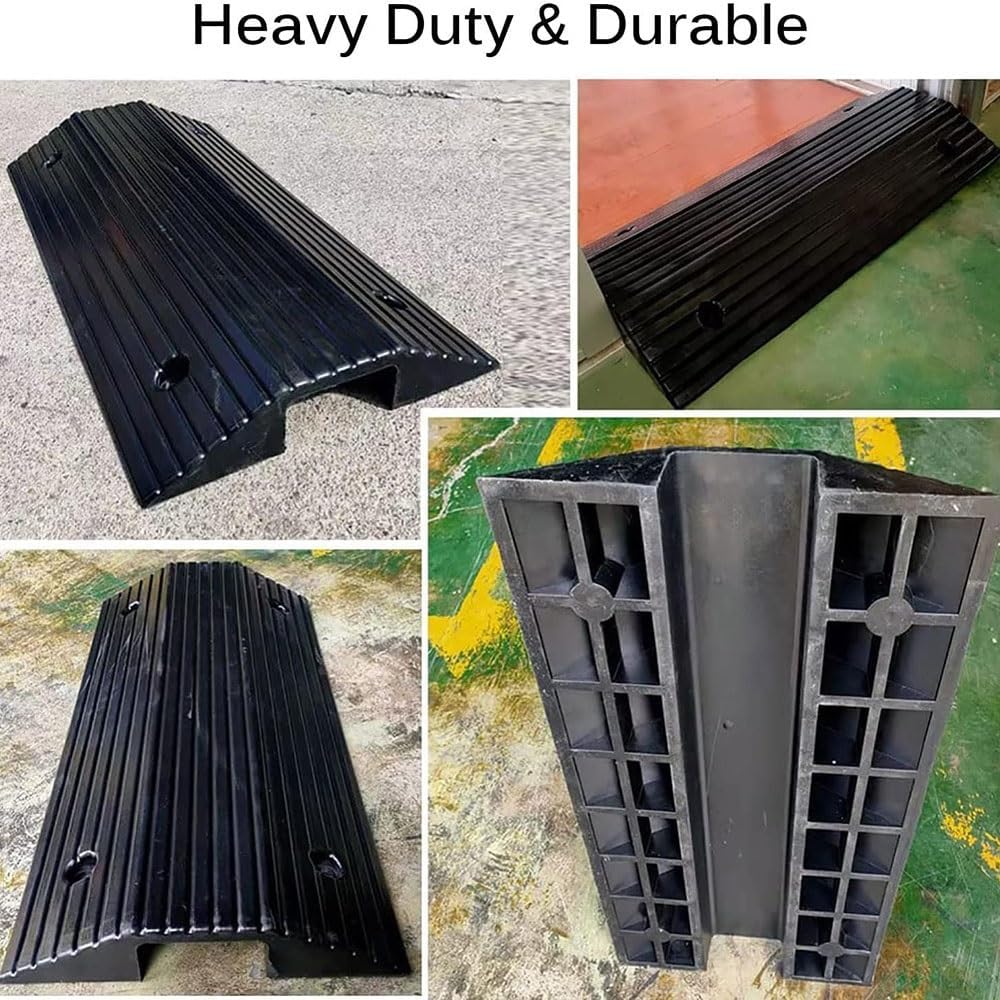 Rubber Bridge Threshold Wheelchair Ramp for Doorways 3inch/4inch Rise DIY Ramps, Entryway Ramp Portable Driveway Curb Ramps(31x16x3in)