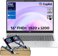 HP OmniBook 5 16' FHD+ Touchscreen Laptop, Business Copilot AI PC, Core Ultra 7 255U, 16GB RAM, 1TB SSD, Backlit, Wi-Fi 6, W11H, Lightweight Silent Design, Silver, Bundle with PCO Laptop Cooler