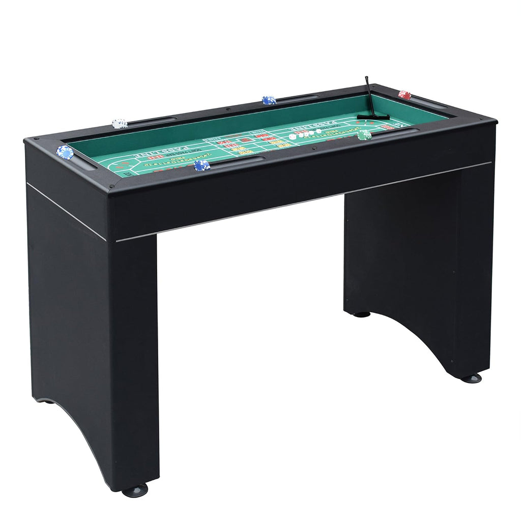 Hathaway Classic Monte Carlo 4 in 1 Casino Game Table - Includes Craps Table, Roulette Table Top, Blackjack Table Top Which Can Be Used as Poker Table Top, Bar Table Top, & Complete Game Accessories
