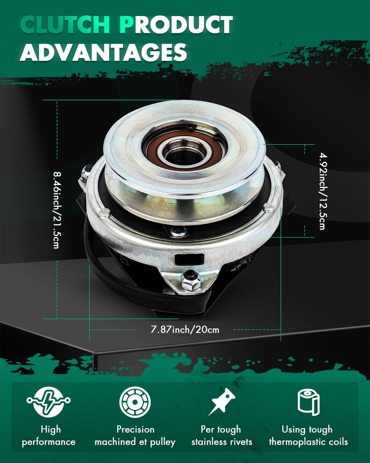 SCITOO New Electric Lawnmower, X0574 PTO Clutch Fit for CUB Cadet 717-3035 717-3313 717-3467 917-3035 917-3313