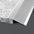 Door Strip 4inch Wide Floor Transition Strip Threshold Ramps for Doorways, Flooring Edge Trim, Wood to Vinyl, Metal Aluminum(Silver,130cm/51.2in/4.3ft)