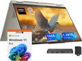 Lenovo Yoga 7 2-in-1 16' 2K Touchscreen Copilot+ PC Laptop, AMD Ryzen AI 7 350, 16GB LPDDR5X, 1.28TB Storage(1TB SSD+288GB Docking Station), Backlit Keyboard, Fingerprint, WiFi 7, Win 11 Pro, Seashell