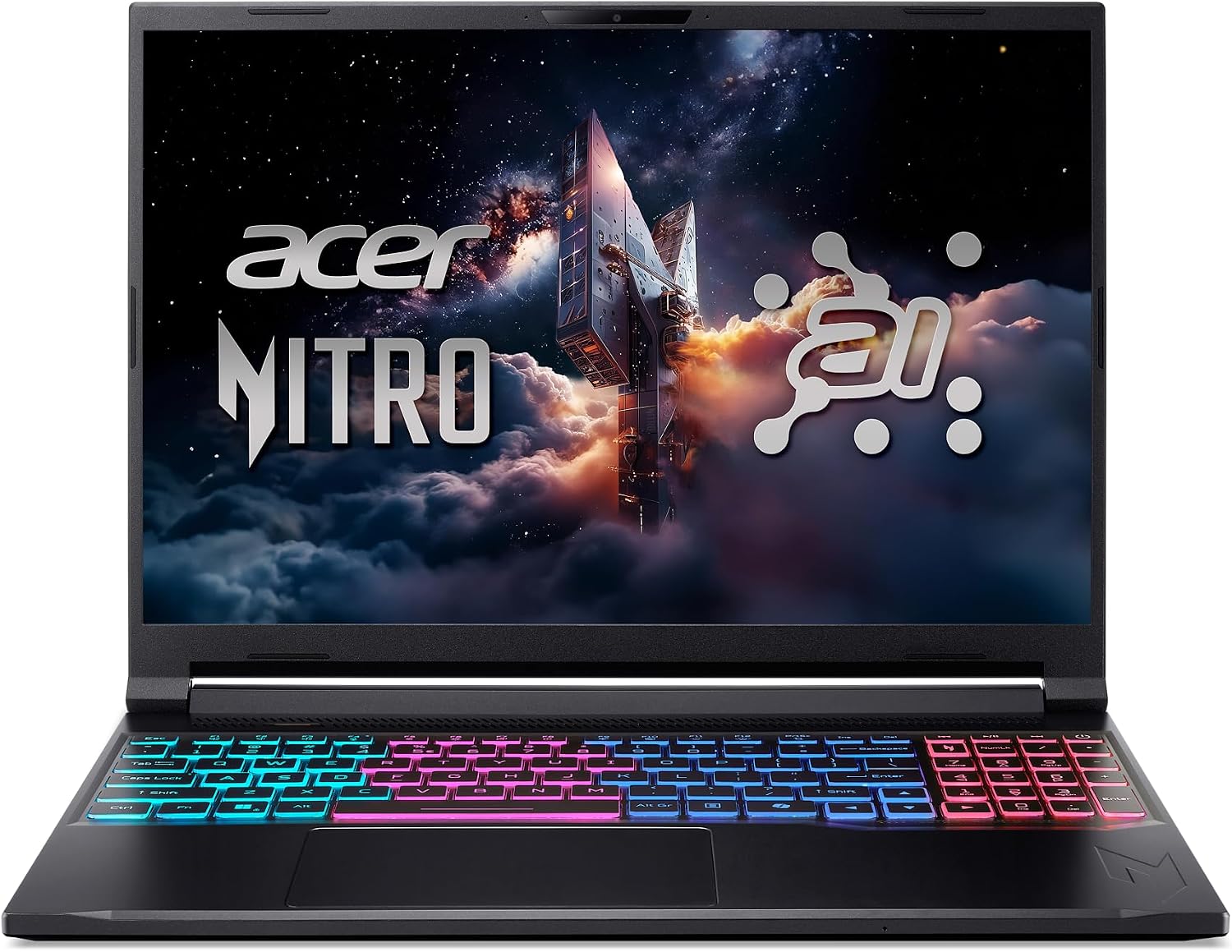acer Nitro V 16S 16' WUXGA IPS 180Hz Gaming Laptop|Intel Core 7 Processor 240H|NVIDIA GeForce RTX 5060|RGB Backlit|Black| 16GB RAM DDR5 | 2TB SSD | Windows 11 Home | Bundle with USB 3.0 Hub