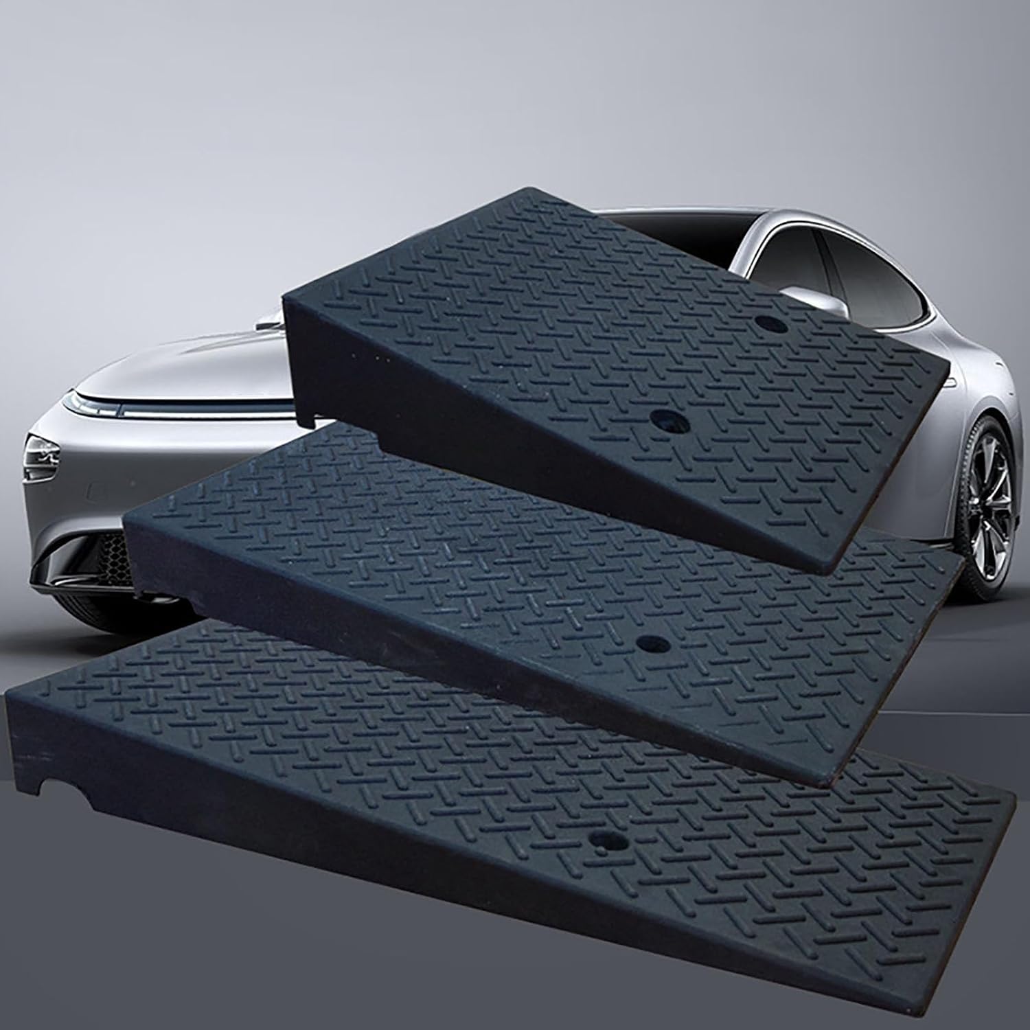 Heavy Duty Rubber Door Threshold Ramp - Anti-Slip for Wheelchairs, Cars, Home Steps, Ideal for Doorways, Garages, and Warehouses - Durable & Easy to Install