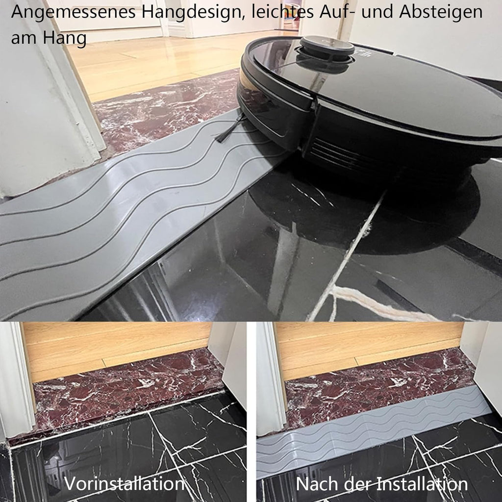 Portable Rubber Wheelchair Ramp, 5cm Threshold Access Ramp, Cream Color for Easy Mobility, Durable Doorway Ramp for Wheelchairs & Scooters (Grey, 3cm)