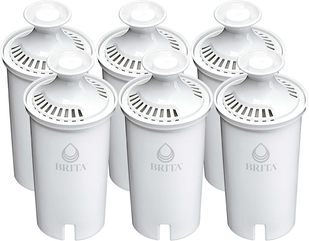 EUHOMY Ice Cube Maker Machine Countertop with 24 Pcs Ready in 13 Mins & Brita Standard Water Filter Replacements, Includes 6 Filters for Pitchers, Lasts Two Months or 40 Gallons