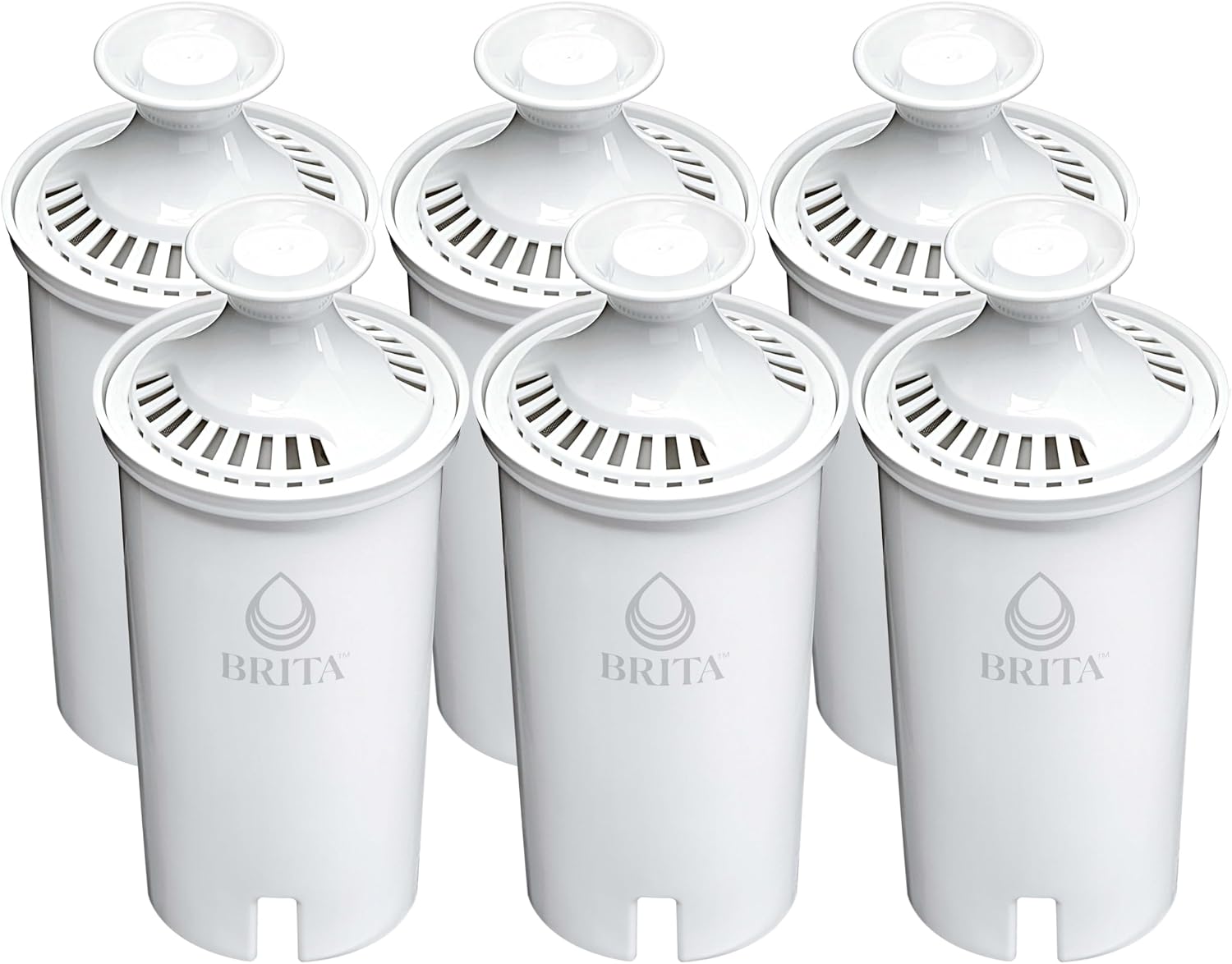 EUHOMY Ice Cube Maker Machine Countertop with 24 Pcs Ready in 13 Mins & Brita Standard Water Filter Replacements, Includes 6 Filters for Pitchers, Lasts Two Months or 40 Gallons