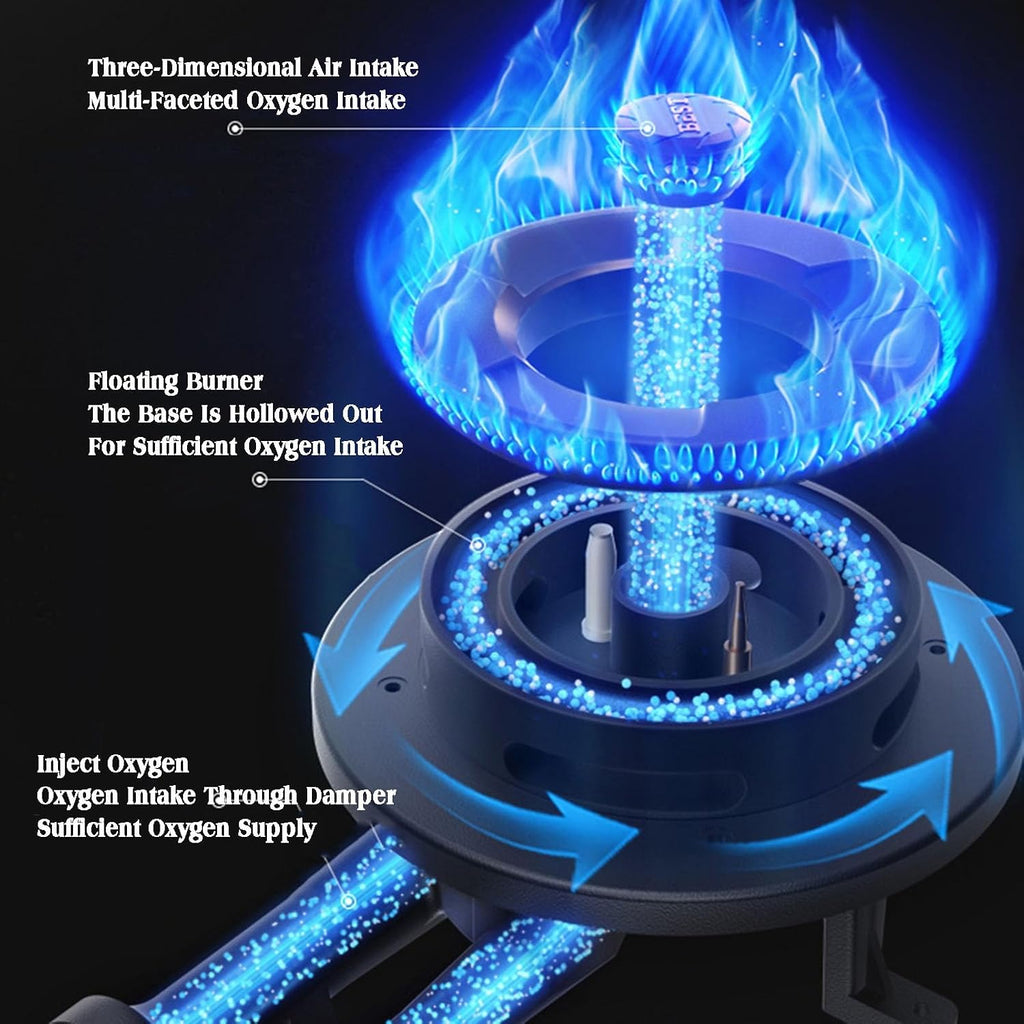 Gas Stove,Portable Tempered Glass Gas Hob LPG/NG Cooker,for Home Camping Garden Catering,Heat Load:5.2KW/17742.4BTU,1 Burner Embedded (Color : NG)