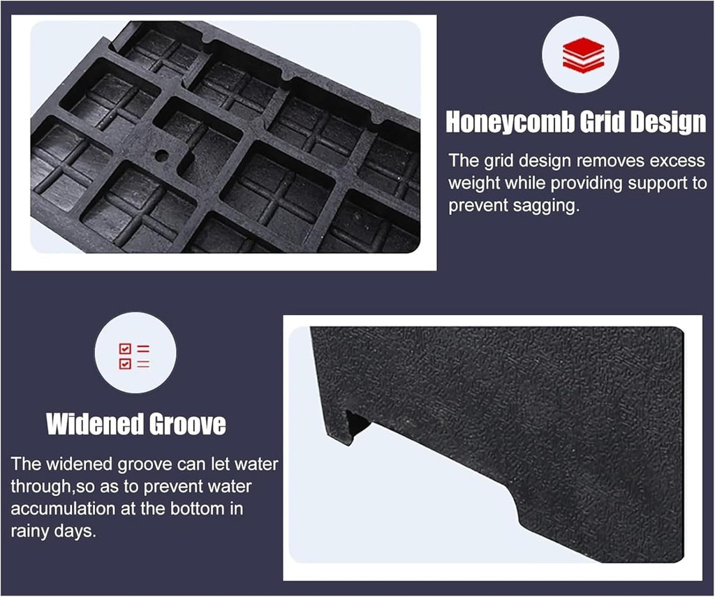 Threshold ramp, Durable Solid Rubber Rubber Threshold ramp 4' Rise Threshold ramp Doorway 3 Channels Cord Cover Rubber Solid Threshold ramp for Wheelchair and Scooter Black（Size: 39.4in*9.8in*2.0in）