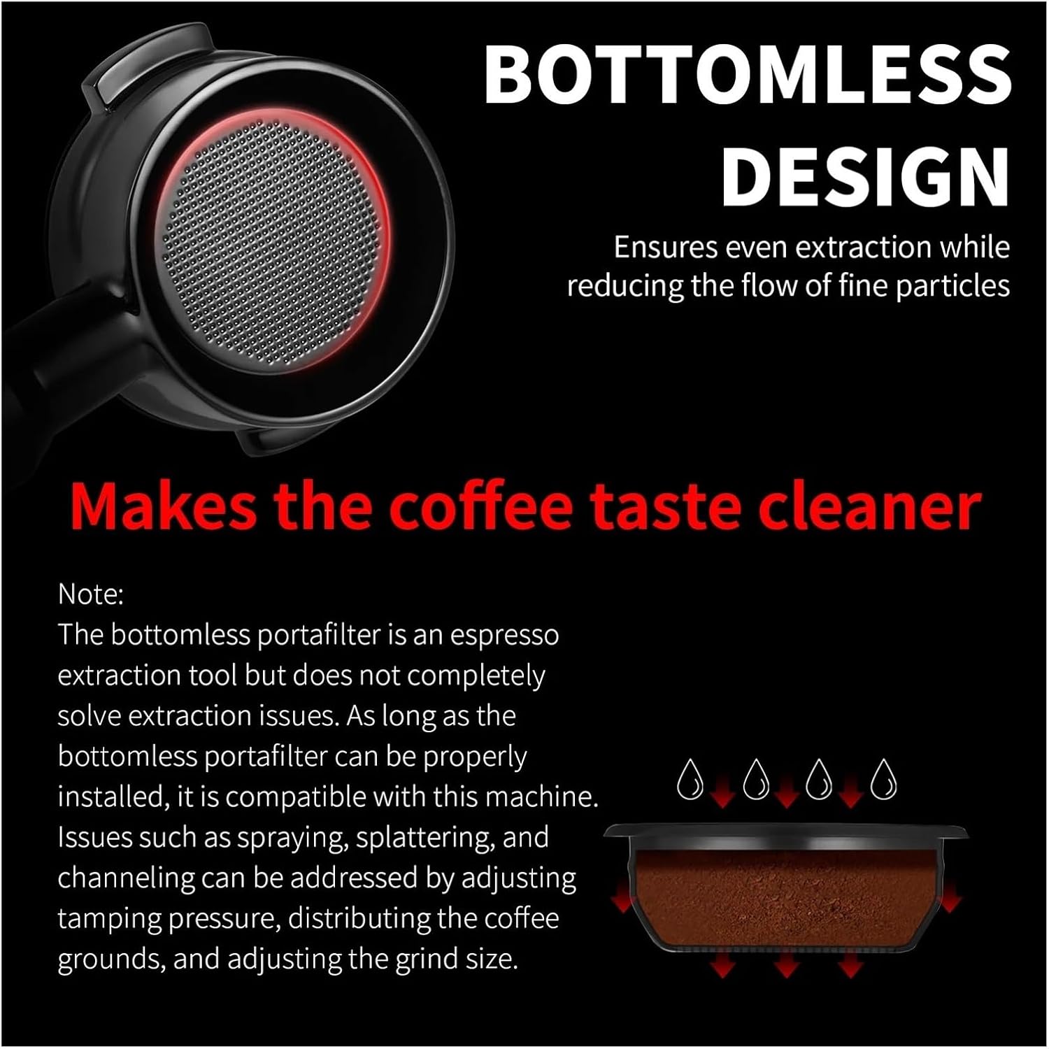 MHW-3BOMBER Espresso Bottomless Portafilter With Filter Basket,Compatible For Breville,Compatible For Delonghi, Coffee Machine Accessories Anti-slip(Compatible For Gaggia)