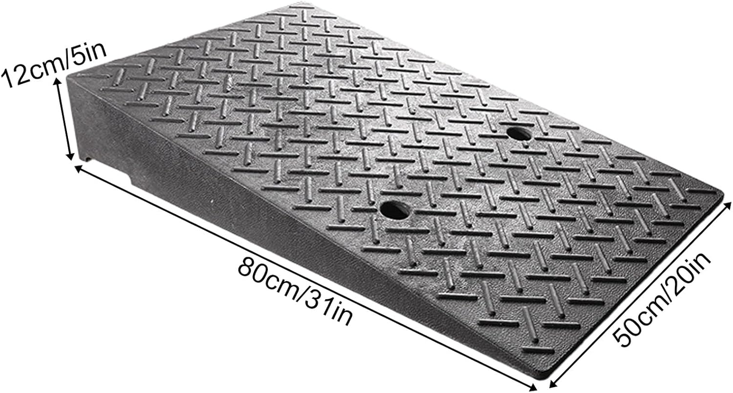 Portable Curb Ramp, Multiple, Threshold Ramp for Home, Sidewalk, Bikes, Motorcycles, Wheelchairs, Good Load-Bearing(50 * 80 * 12cm/20 * 31 * 5in)