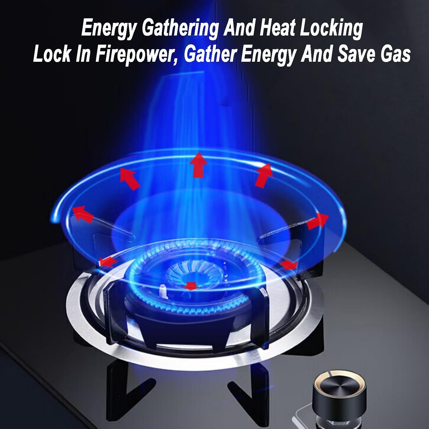 Gas Stove 1 Burner,5.2KW Tempered Glass Cast Copper Stove,NG/LPG Conversion Stove,Desktop/Embedded Dual Use,Multi-Speed Adjustment and Flameout Protection(NG)