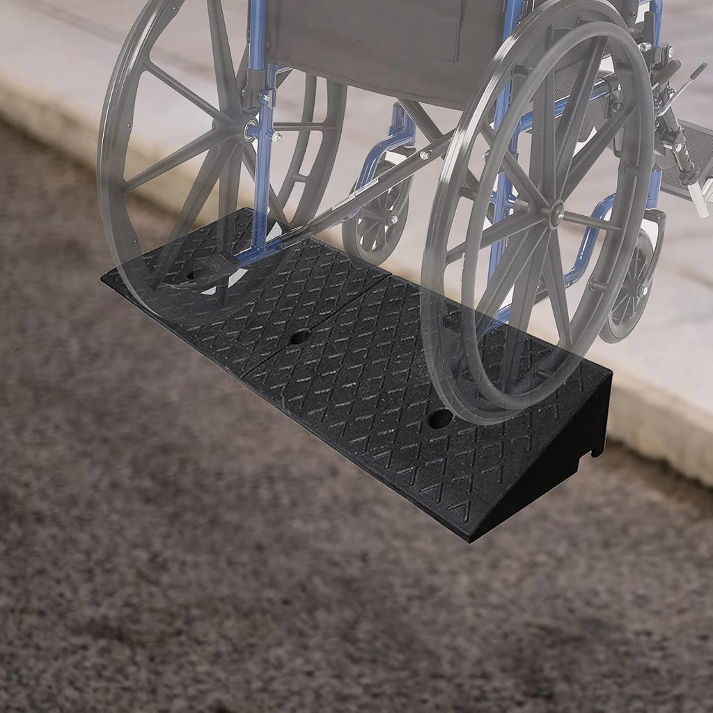 Rv Vehicle Curb Ramp 1.5inch / 2inch / 3inch / 4inch Rise, Entry Handicap Steps Heavy Duty Threshold Ramps, for Truck Lawn Mower Motorcycle (Size : 4cm/1.6in)
