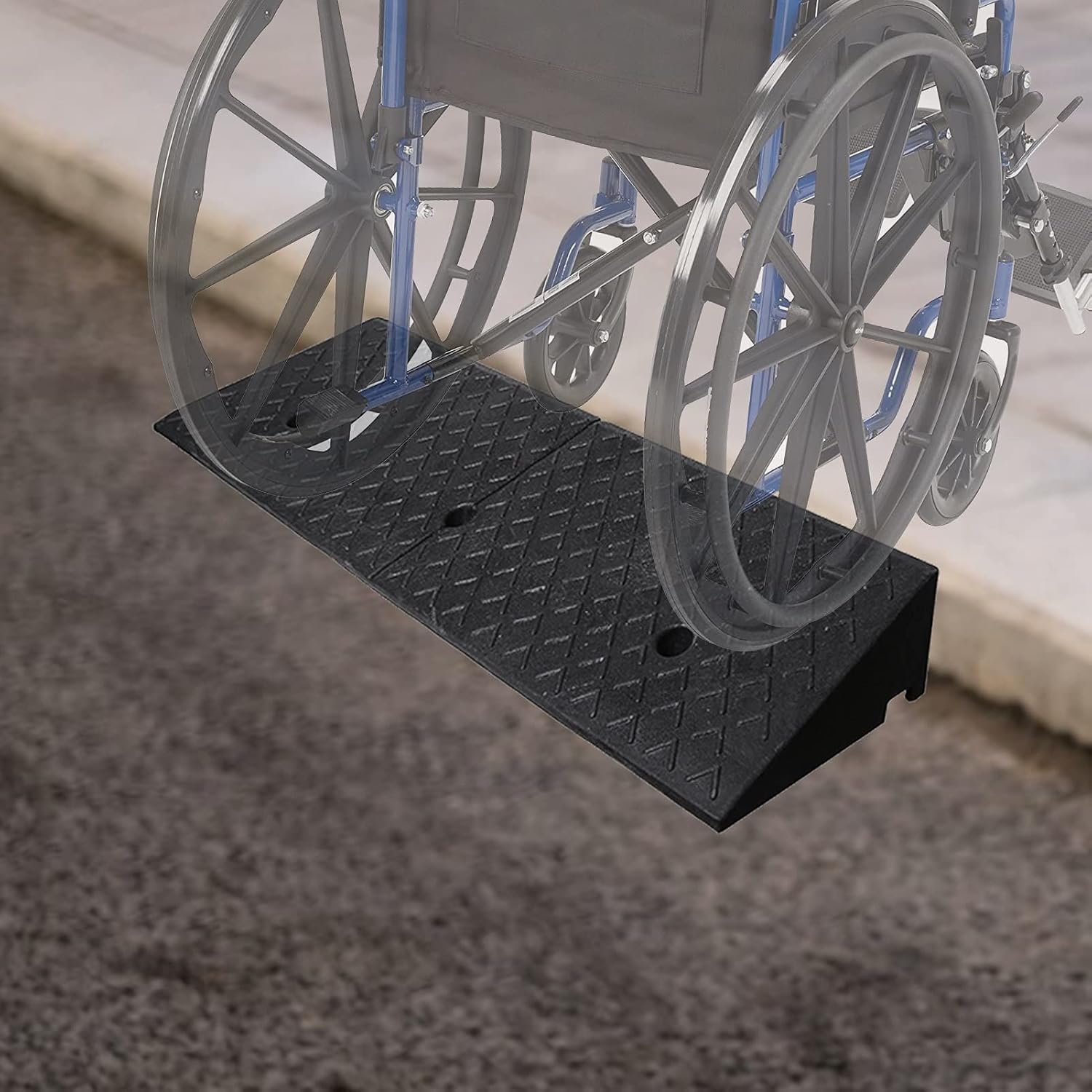 Rv Vehicle Curb Ramp 1.5inch / 2inch / 3inch / 4inch Rise, Entry Handicap Steps Heavy Duty Threshold Ramps, for Truck Lawn Mower Motorcycle (Size : 4cm/1.6in)