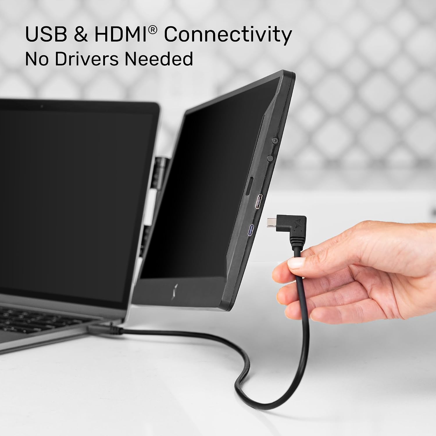 SideTrak Swivel 14' Attachable Portable Monitor Extender, FHD TFT Laptop Dual Screen with Kickstand + Unique Swivel Hinge, Compatible with Mac, PC, Chrome, Powered by USB® / Mini HDMI Port - 10 Pack