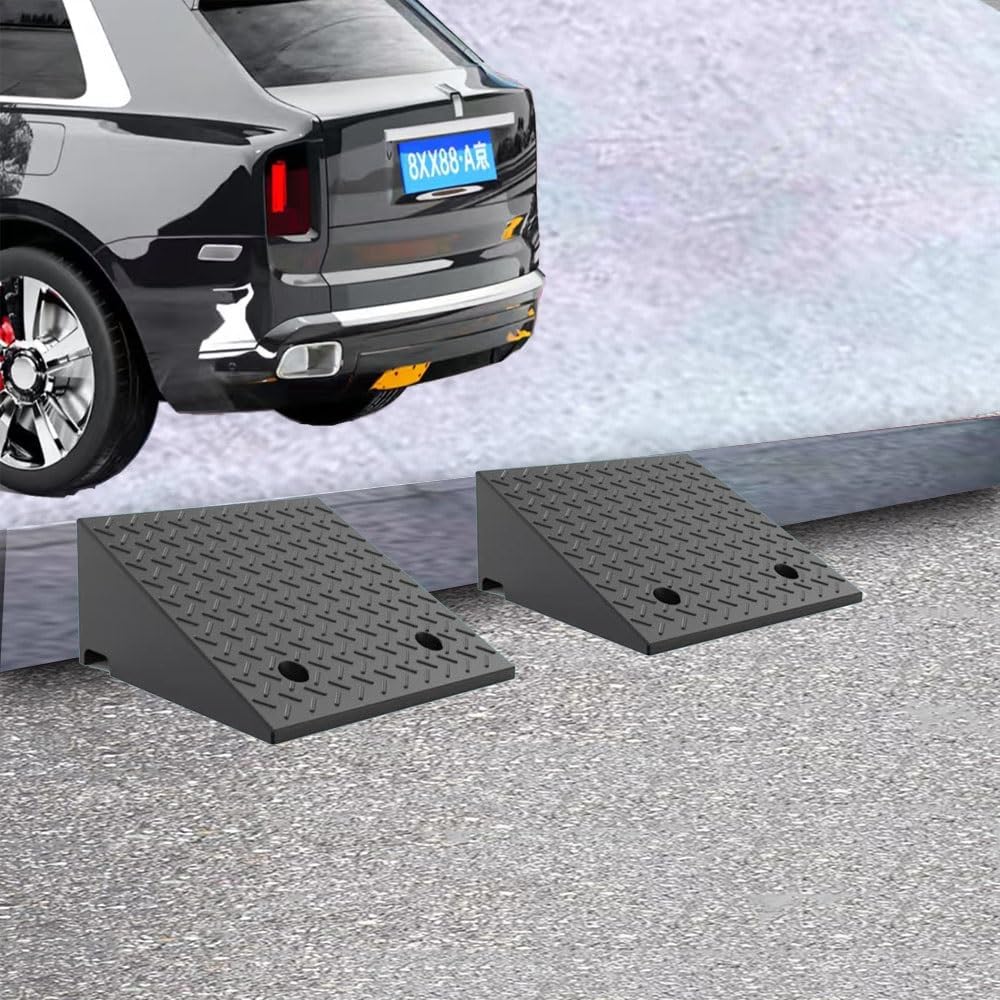 Curb ramp,Driveway ramp, 2' 3' 4' Rise Doorway Threshold Ramp, Heavy Duty Loading for Trailer Truck(H 21cm/8.3')