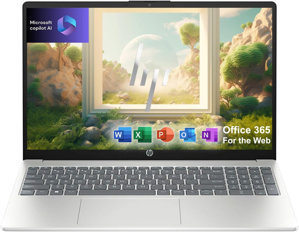 HP 15.6 Inch Touchscreen Laptop | 12th Gen Intel Core i5, 10-Core Processor (Upto 4.4GHz) | 32GB RAM, 1TB SSD | Windows 11 | Natural Silver | Fast Charge | WiFi 6 | Office 365 for The Web