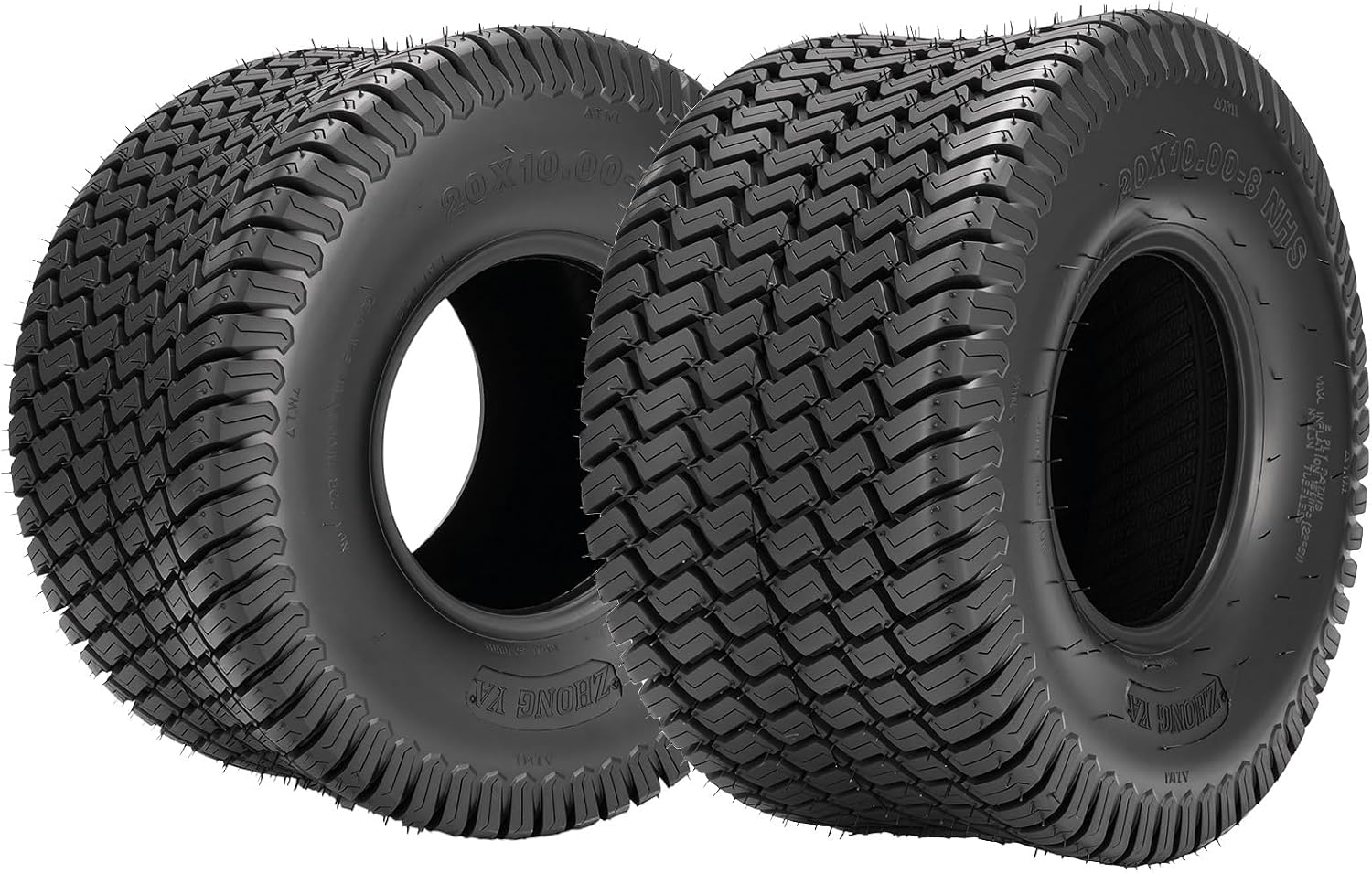 KAX 20x10-8 Lawn Mower Tires,20x10-8 Mud Tires for Off-Road, Golf Carts,4 Ply, 2Pcs,Tubeless Z-160