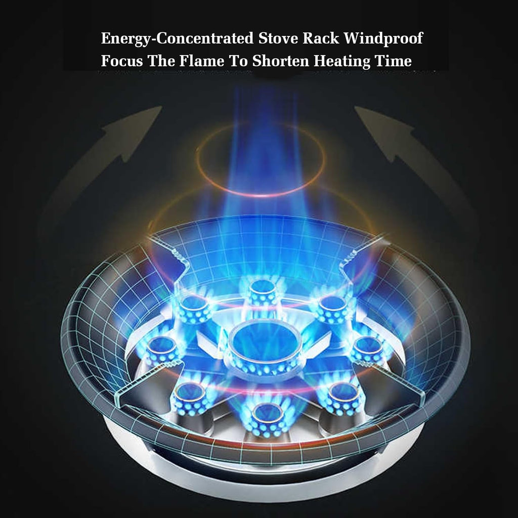 Camping Gas Stove 1 Burner,5.2KW Portable Stainless Steel Cooktop,with Flameout Protection,Lightweight for Outdoor Travel Hiking(LPG)
