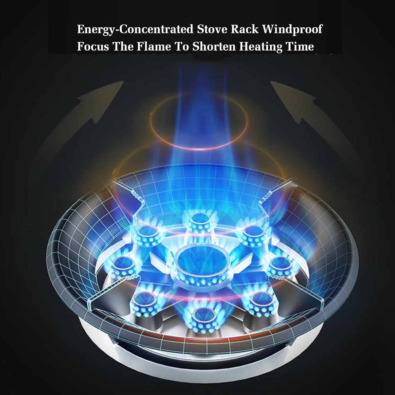 Camping Gas Stove 1 Burner,5.2KW Portable Stainless Steel Cooktop,with Flameout Protection,Lightweight for Outdoor Travel Hiking(LPG)