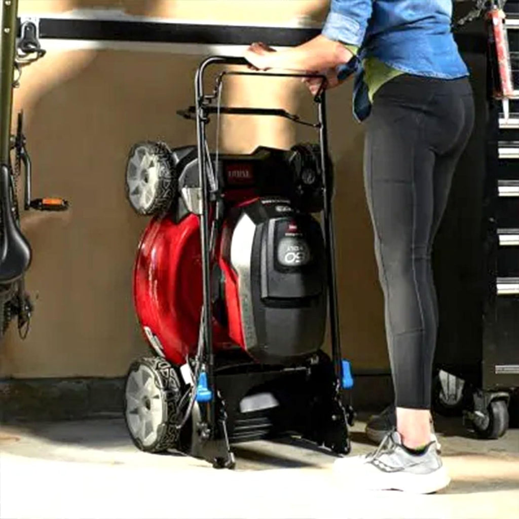 Toro Recycler 21 Inch Deck 60-Volt Max Durable Steel Foldable Lockable Push Lawn Mower with 3-Phase Brushless Motor, Black/Red