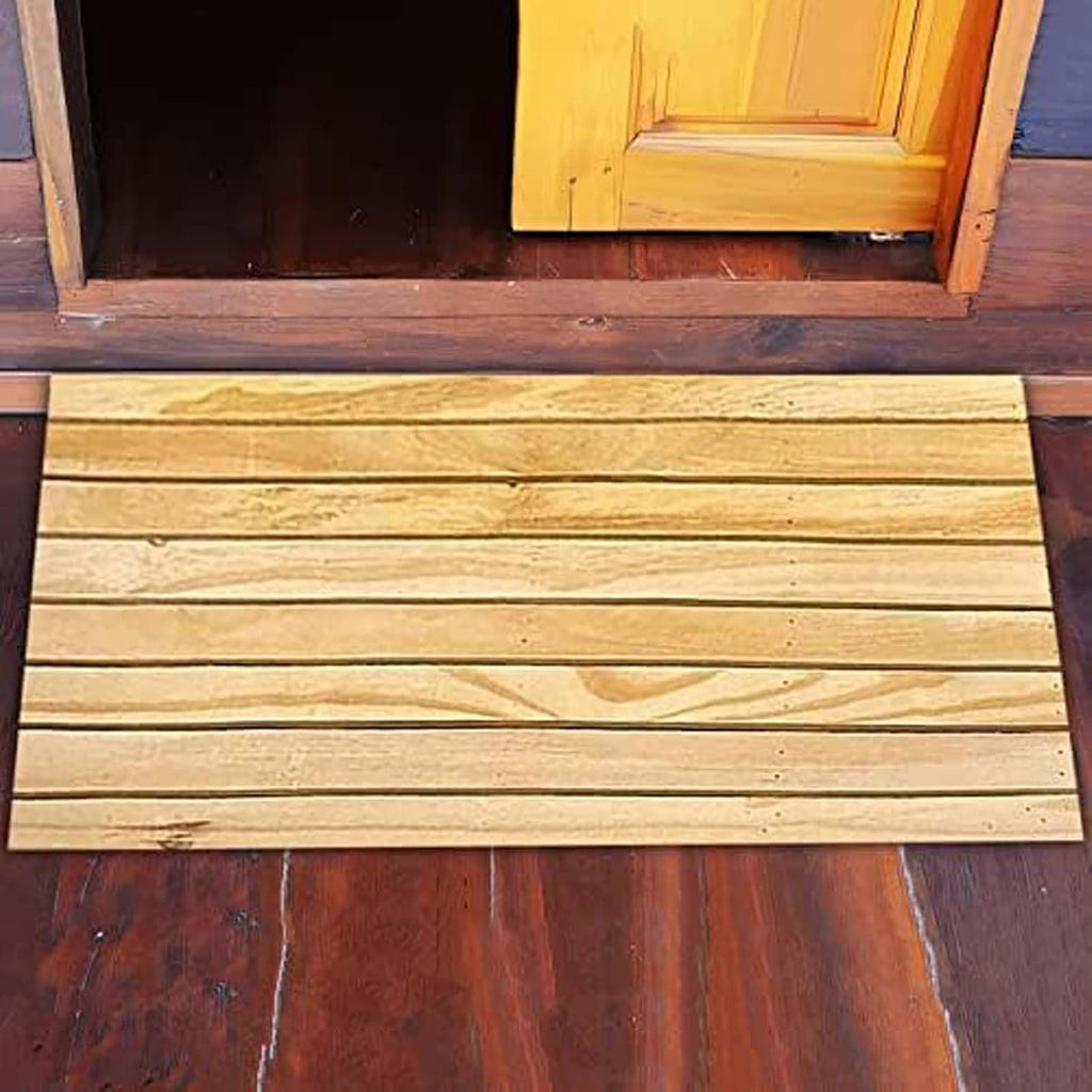 Portable Threshold Ramps 23.6x35.4x5.9in, Wooden Threshold Ramps, Portable Access Ramps, Barrier-Free Lightweight, for Wheelchair Scooter Walkers Car Motorcycle