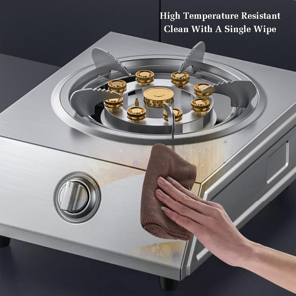 Gas Cooker 1 Burner,7.5KW Stainless Steel Gas Stove,Gas/LP Gas Conversion Stove,with Flameout Protection,for Home Kitchen(LPG)