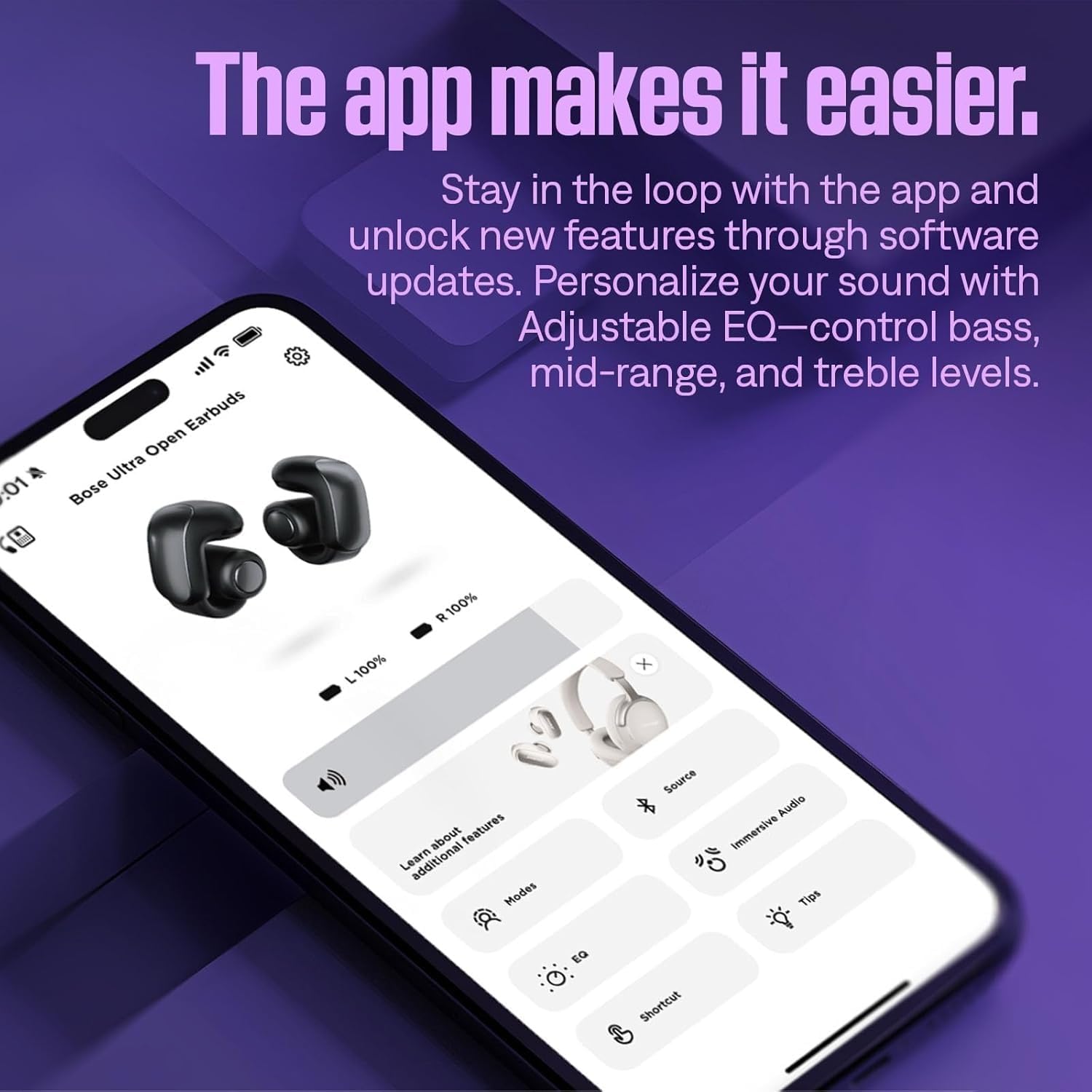 Bose Ultra Open Bluetooth Earbuds, True Wireless Earbuds with OpenAudio for Awareness, Clip On Design for Comfort, Immersive Audio, Up to 48 Hrs of Playtime + 20W Wall Charger (Desert Gold)