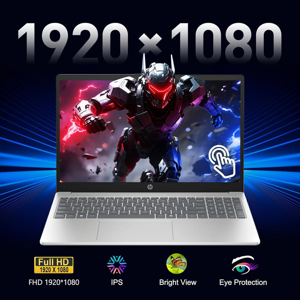 HP 15.6' FHD Touchscreen Laptop, Intel 10-core i5-1334U(Up to 4.6GHz) 16GB RAM 1TB SSD, Win 11 WiFi6 Bluetooth Windows AI Microsoft Copilot Computer for Business Gaming w/GM Accessory