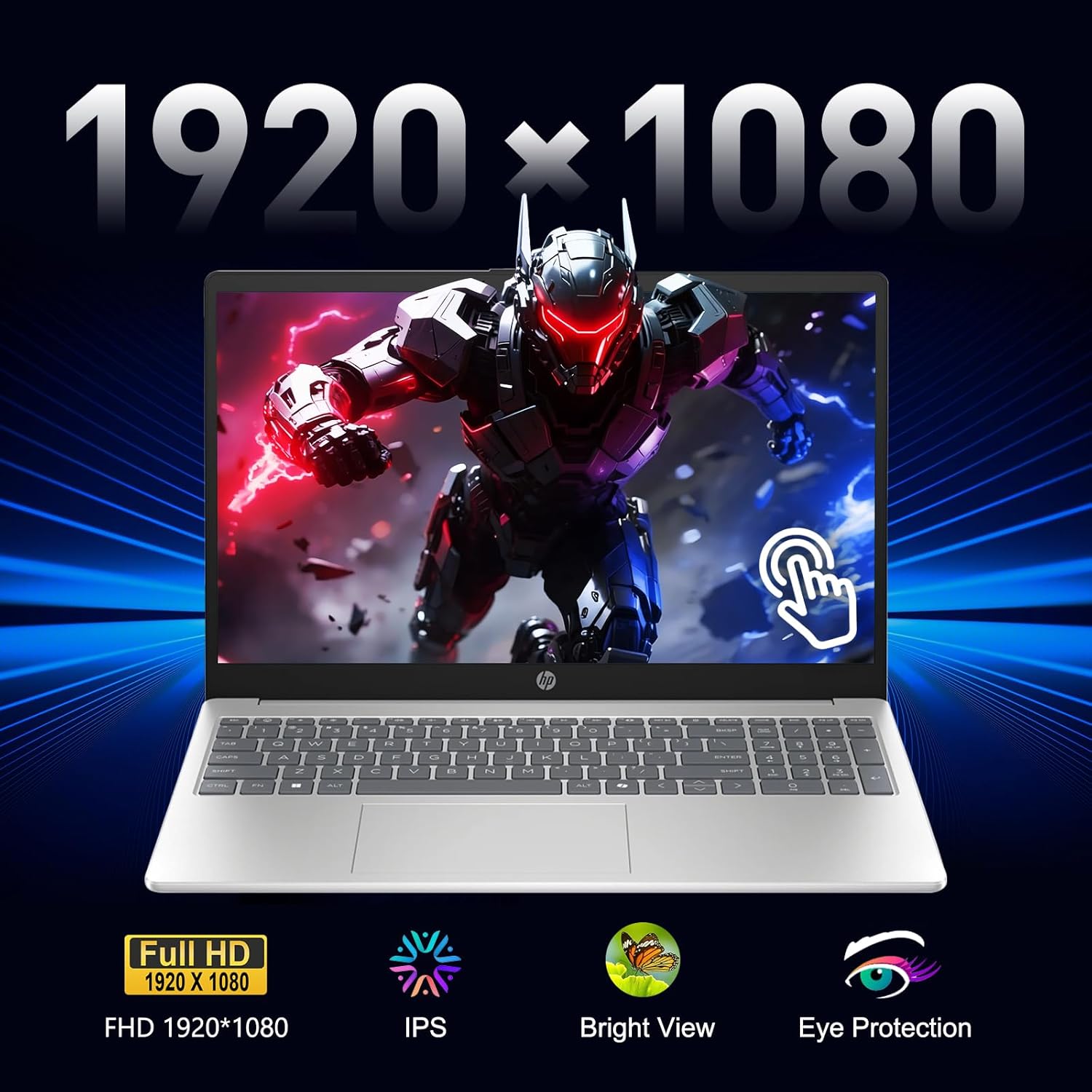 HP 15.6' FHD Touchscreen Laptop, Intel 10-core i5-1334U(Up to 4.6GHz) 16GB RAM 1TB SSD, Win 11 WiFi6 Bluetooth Windows AI Microsoft Copilot Computer for Business Gaming w/GM Accessory
