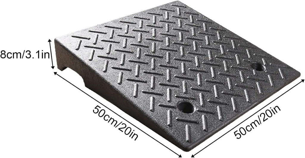Portable Curb Ramp, Multiple, Threshold Ramp for Home, Sidewalk, Bikes, Motorcycles, Wheelchairs, Good Load-Bearing(50 * 50 * 8cm/20 * 20 * 3.1in)