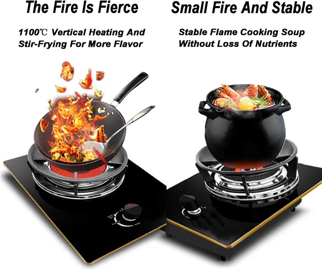 Gas Cooker,Single-Burner Household 4.2kw Gas Stove,Desktop/Embedded Dual-Use,for Food Stalls Family Restaurants(LPG)