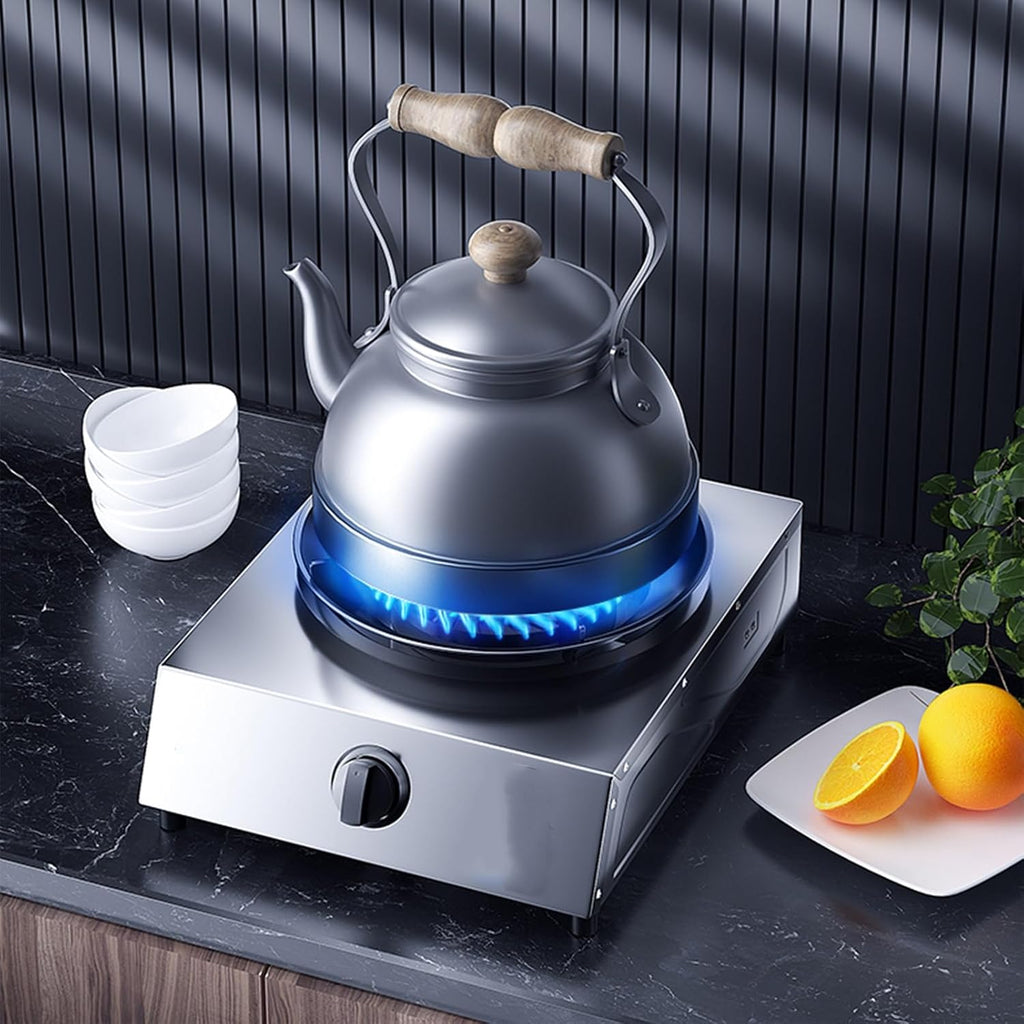 Gas Stove 1 Burner,Stainless Steel Gas Cooker,5.2W Indoor Regulators,Gas/LPG Gas Conversion Stove,with Flameout Protection,for Home Kitchen(LPG)