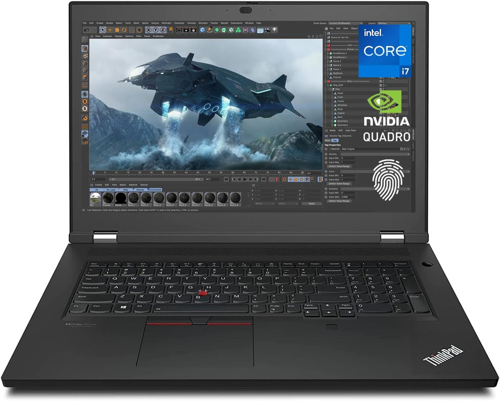 Lenovo ThinkPad P17 Gen 2 Mobile Workstation, 17.3' FHD Display, NVIDIA Quadro T1200, Intel Core i7-11850H, 64GB RAM, 1TB SSD, 3-Yr Warranty, RJ-45, Backlit Keyboard, Fingerprint Reader, Win 11 Pro