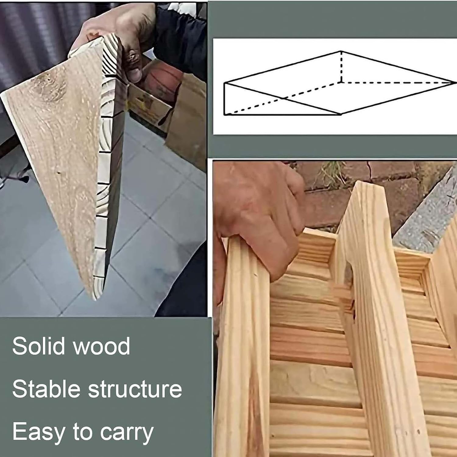 Wooden Threshold Ramp Doorway, Rise Door Ramp, Home Front Door Entry Ramp Non-Slip Surface Transition Ramp Curb Ramp for Wheelchair Scooter Walkers