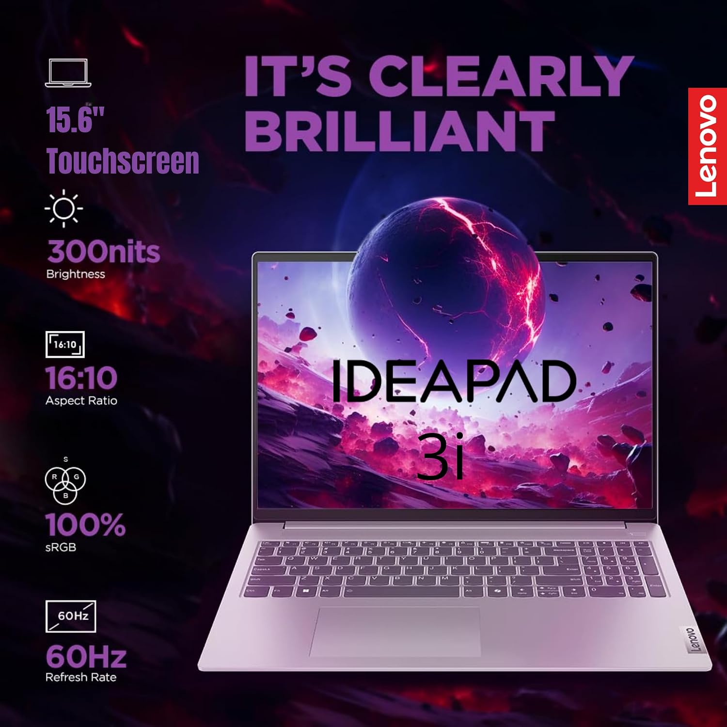 Lenovo Essential Touchscreen Laptop | Ideapad 3i | 24GB RAM | 15.6' FHD Touch Screen Display | 256GB SSD Storage | Intel Core i3 Processor | Windows 11 Pro | Business and Home Lover Laptop W/o Earbuds