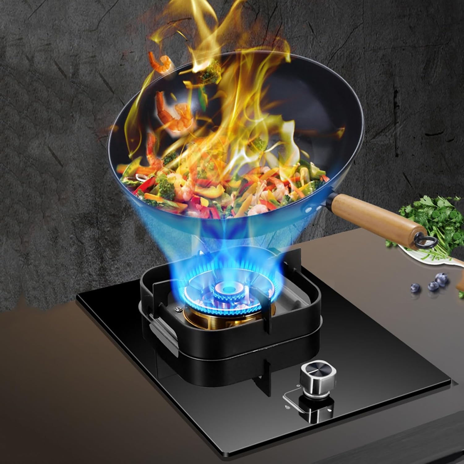 Gas Cooker,5.2kw Dual-Purpose Gas Stove,Single-Burner,Suitable For Food Stalls Family Restaurants(NG)