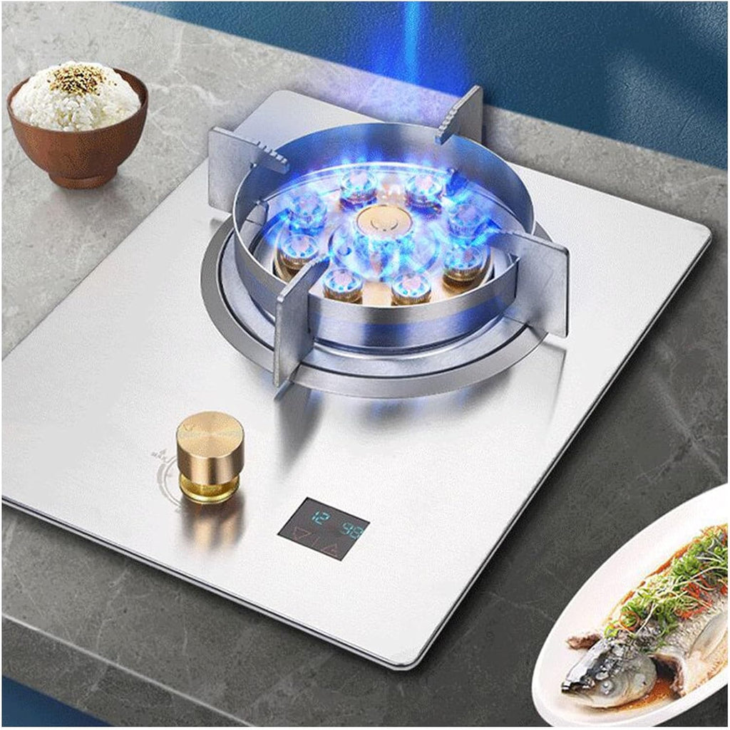 Portable Gas Stove,Single Burner Propane Stove,Stainless Steel Max 23884BTU with Pulse Electronic Ignition Suitable for Apartments Kitchens (Color : NG, Size : Style 2)