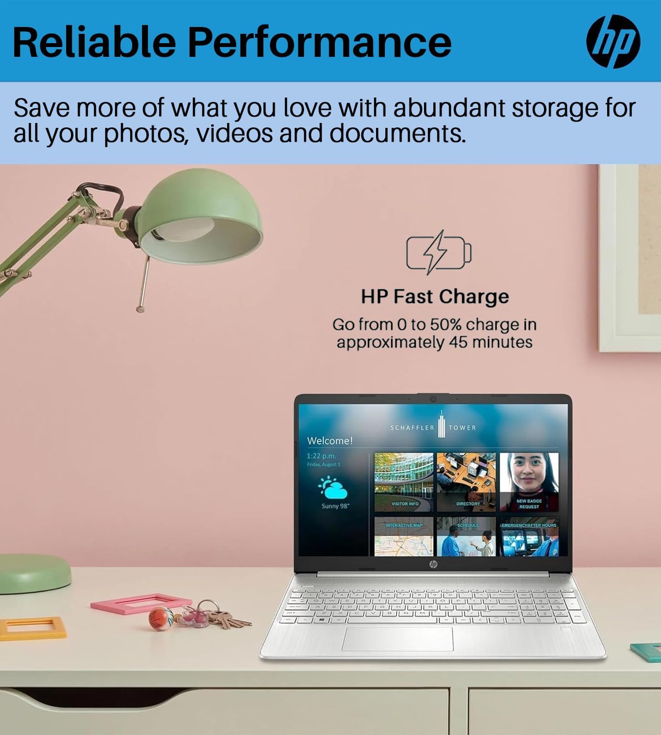 HP 2024 15.6' Touchscreen Laptop - with Microsoft Office Lifetime License, Intel i3-1215U, 32GB RAM, 1TB SSD, Long Battery Life, Micro-Edge, Bluetooth, Wi-Fi, Thin & Light, Windows 11 Pro (Renewed)